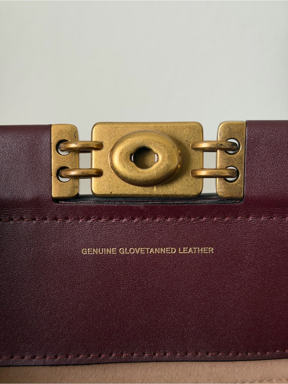 Coach Colorblock Troupe Bag Two-Tone Burgundy and Pink Leather Tote - Picture 10 of 12